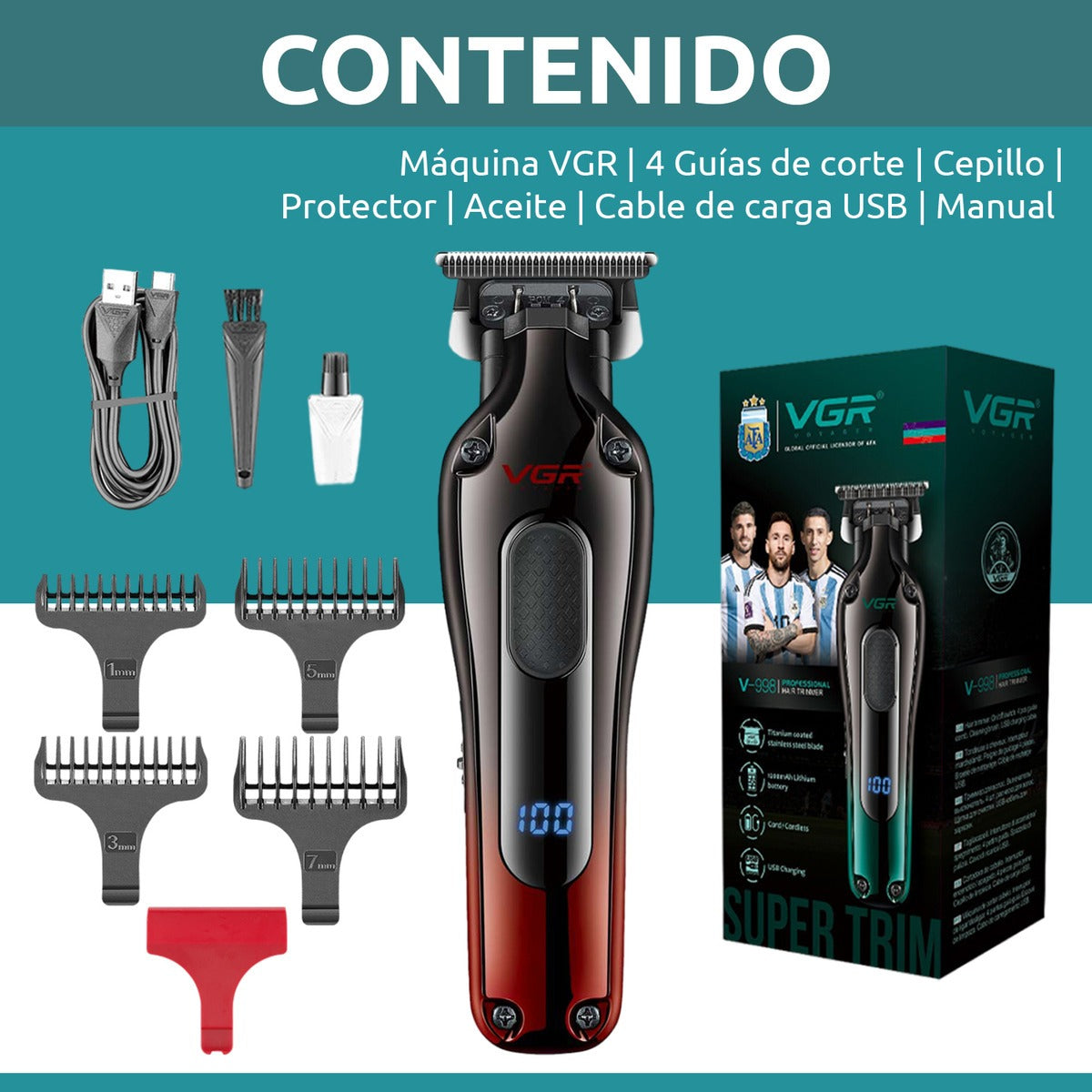 Maquina Clipper Profesional VGR V-013 Re